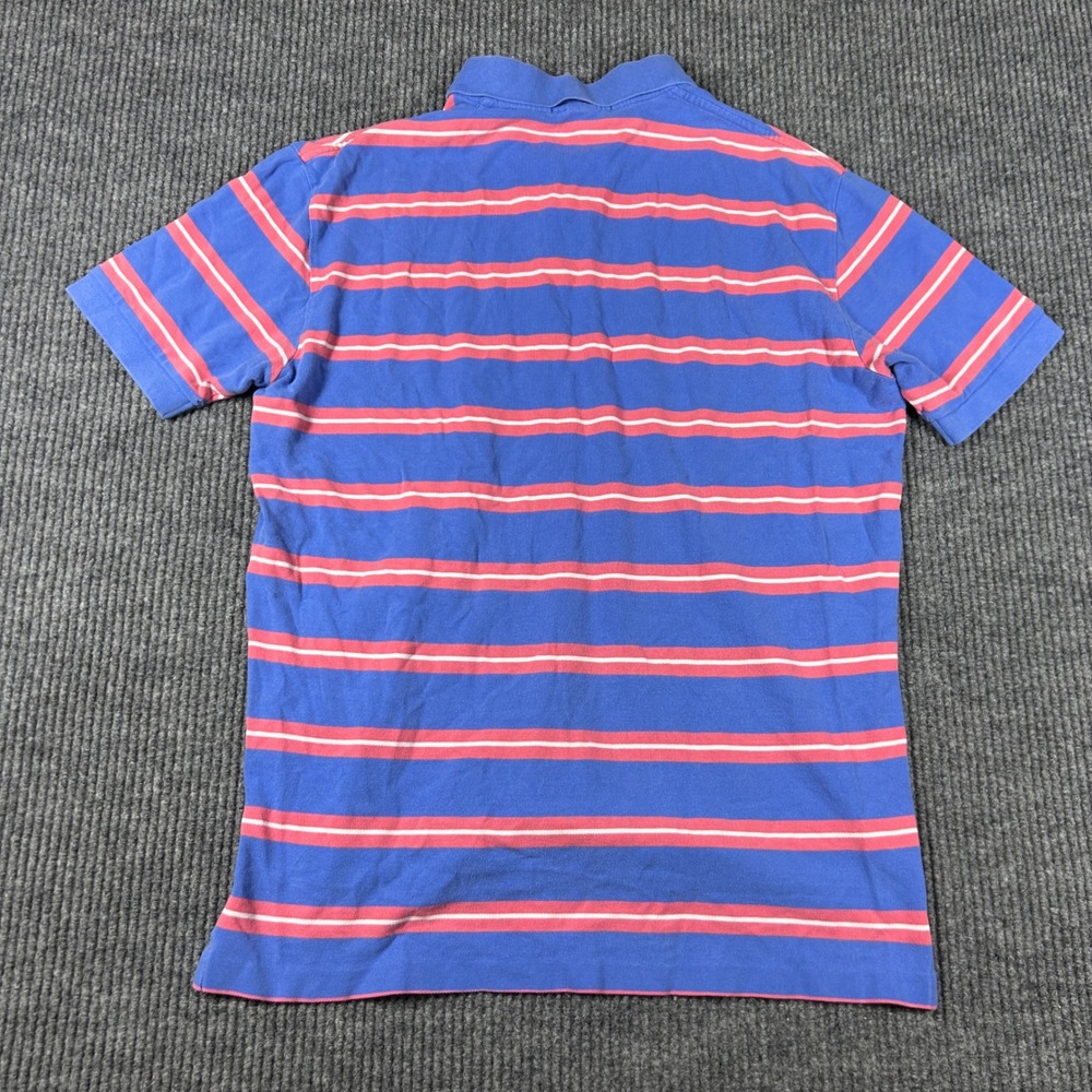 Polo Ralph Lauren Shirt Men's L Blue Pink Striped Short Sleeve Polo Pique Preppy - Picture 3 of 8